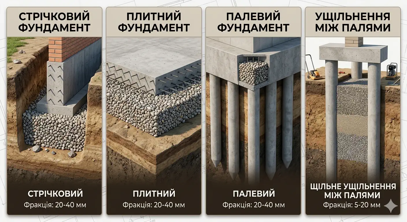 Який щебінь обрати для фундаменту: повний гайд