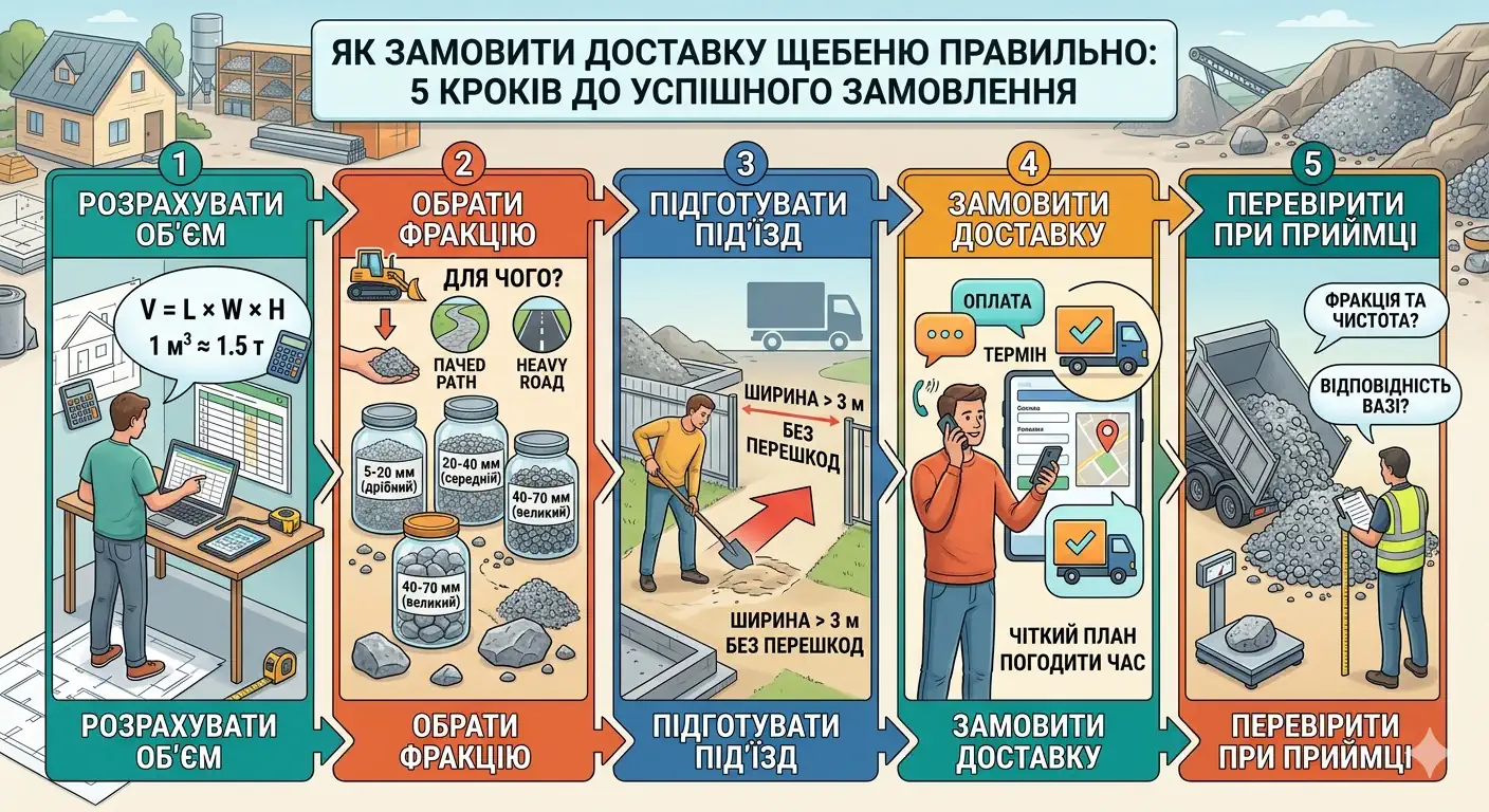 Як замовити доставку щебеню правильно